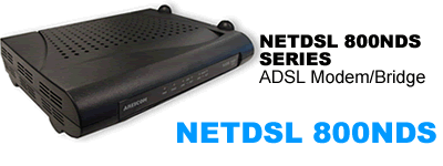 ARESCOM NetDSL 800NDS series ADSL modem / bridge